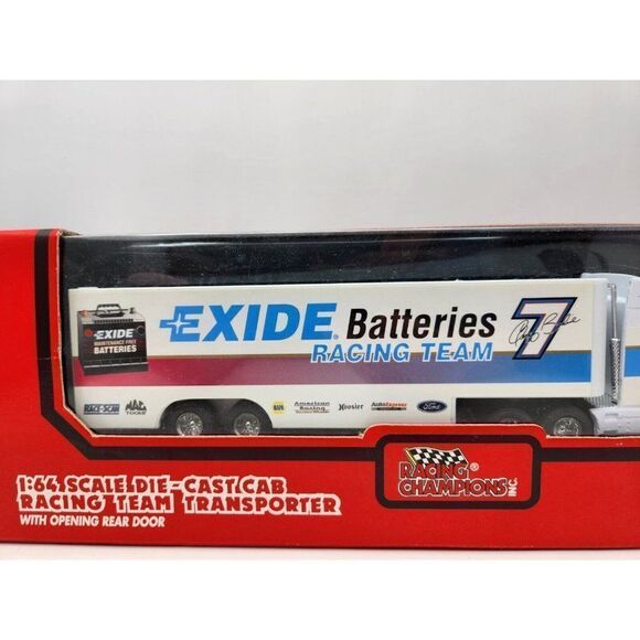 1995 Racing Champions 1:64 Scale Die-Cast Racing Team Transporter #7 Exide - Picture 13 of 14